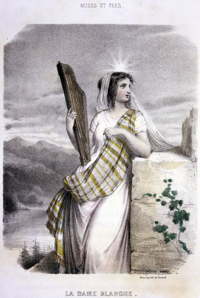 Bílá paní - v "Mytologických ženách" od Mery a Foelixe, nemocných. od G. Staala, ed. od Goueta od Pierre Gustave Eugene Staal
