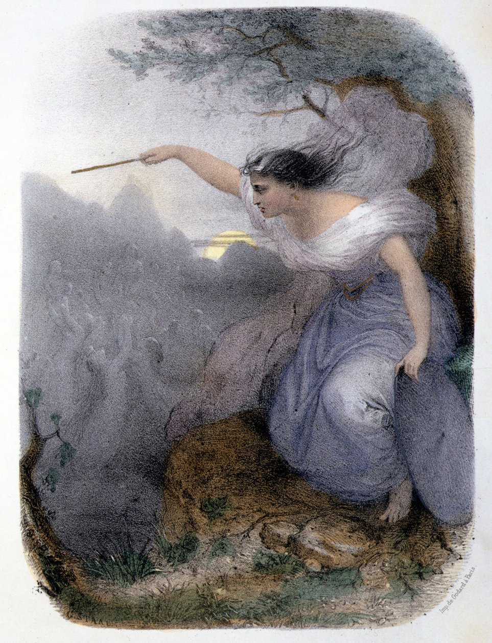 La Fée Willis - v "Les femmes mythologiques" od Mery a Foelixe, ill. od G. Staala, ed. od Goueta od Pierre Gustave Eugene Staal