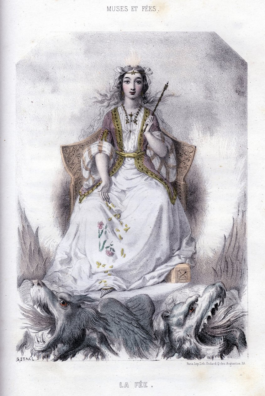 Víla - v ""The Mythological Women"", kresby G. Staal, Mery a Cte Foelix, Ed. G. de Gouet od Pierre Gustave Eugene Staal