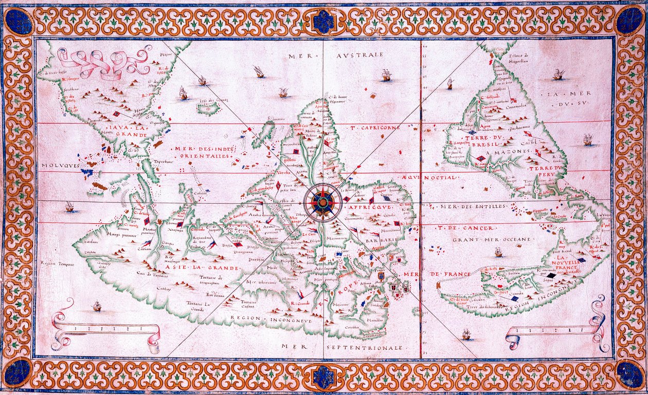 Světová mapa Pierre Hamon od Pierre Hamon