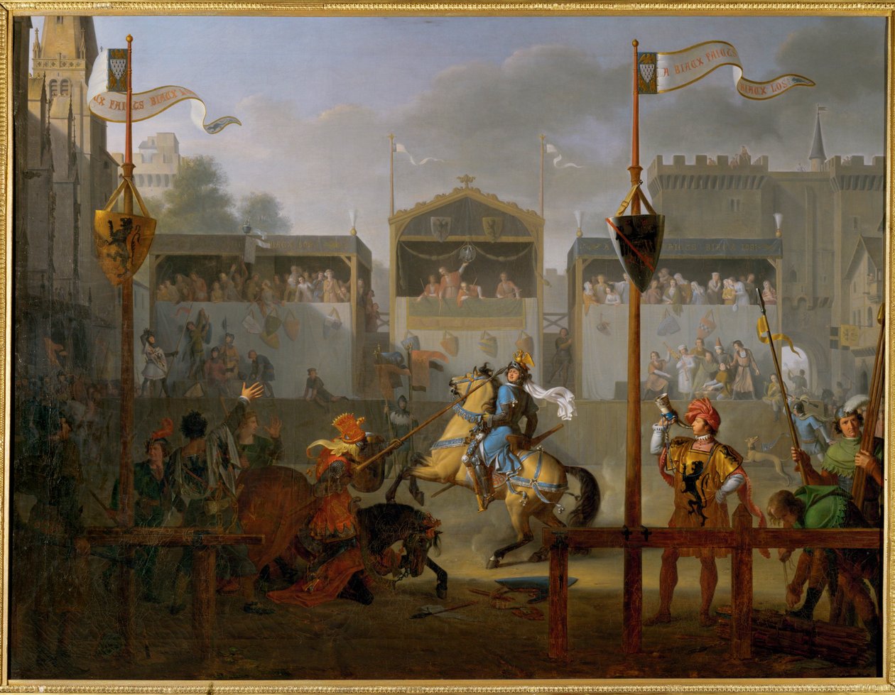 Turnaj ve 14. století (malba na plátně) od Pierre Henri Revoil