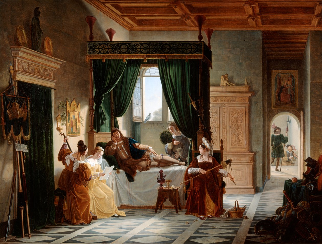 The Convalescence of Bayard, c1796-1842 od Pierre Henri Revoil