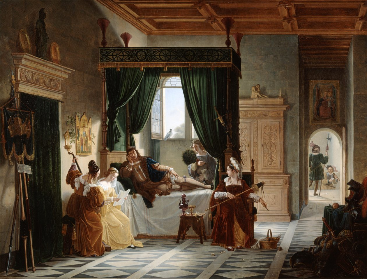 Bayardova rekonvalescence od Pierre Henri Revoil
