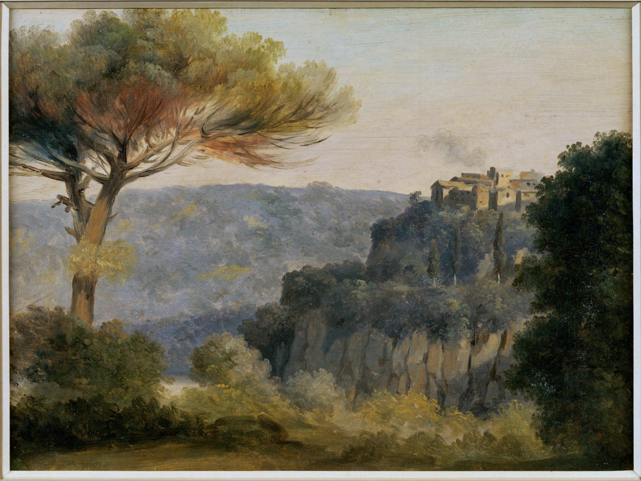 Le village de Nemi - Vesnice Nemi ... od Pierre Henri de Valenciennes