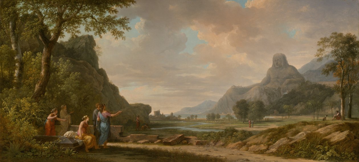 Hora Athos vytesaná jako památník Alexandra Velikého od Pierre Henri de Valenciennes