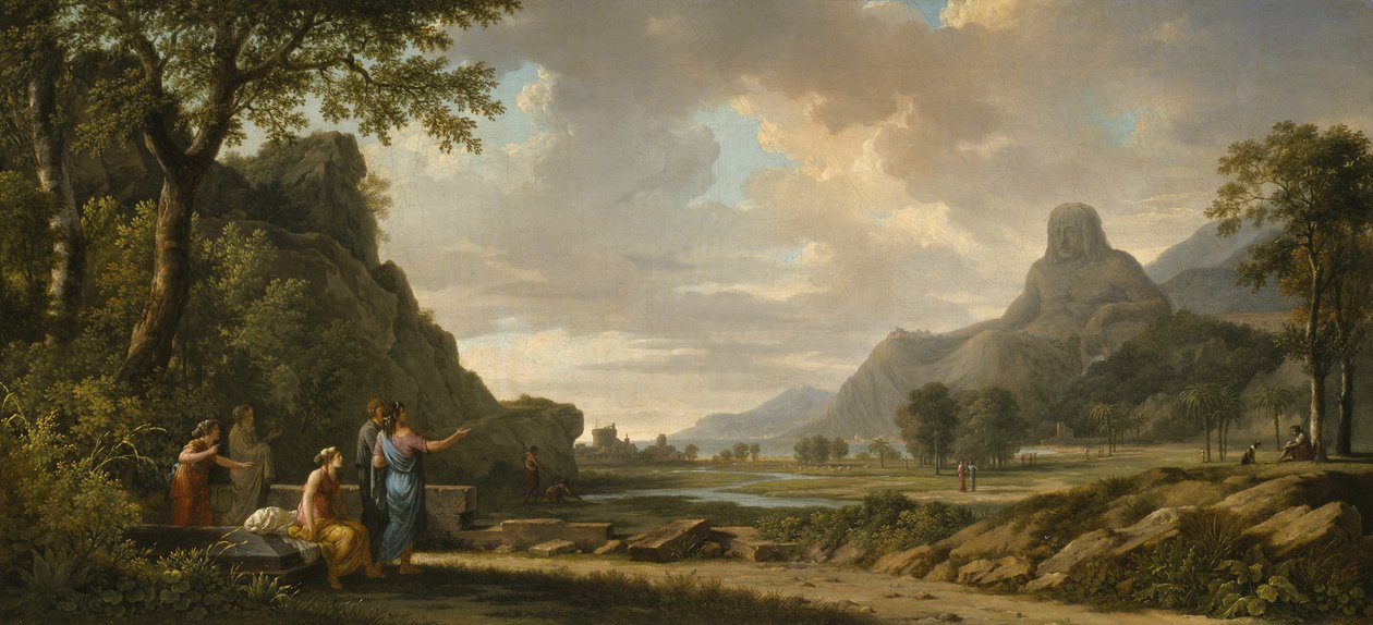 Hora Athos vytesaná jako památník Alexandra Velikého, 1796 od Pierre Henri de Valenciennes