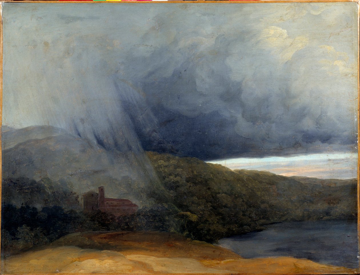 Bouře u jezera. Pierre-Henri De Valenciennes (1750-1819) od Pierre Henri de Valenciennes