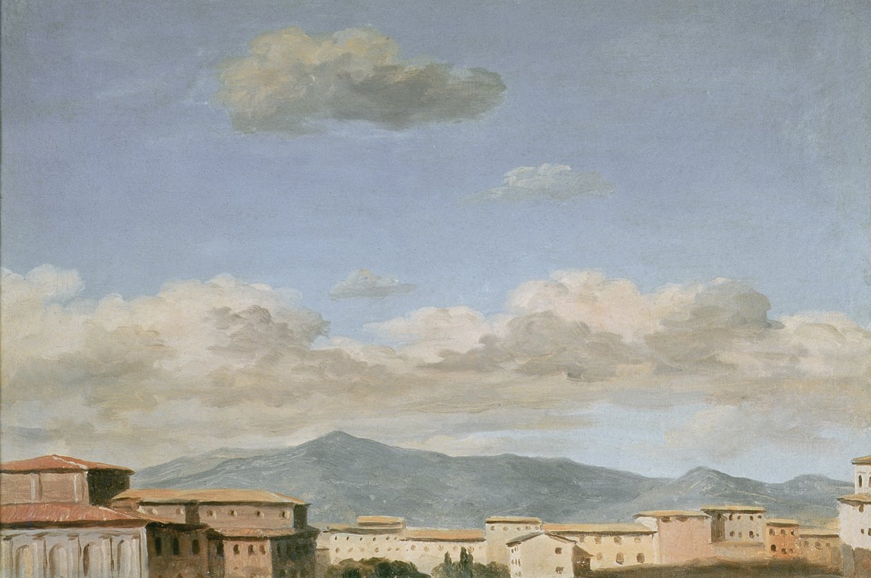 Studie oblohy na Quirinalu (olej na papíře na kartě) od Pierre Henri de Valenciennes