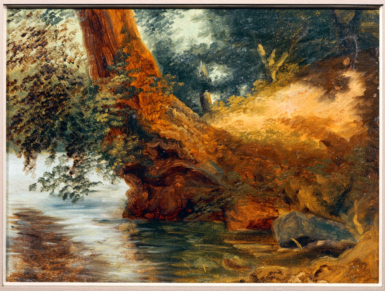 Sur la rive du lac de Nemi - Na břehu jezera Nemi ... od Pierre Henri de Valenciennes