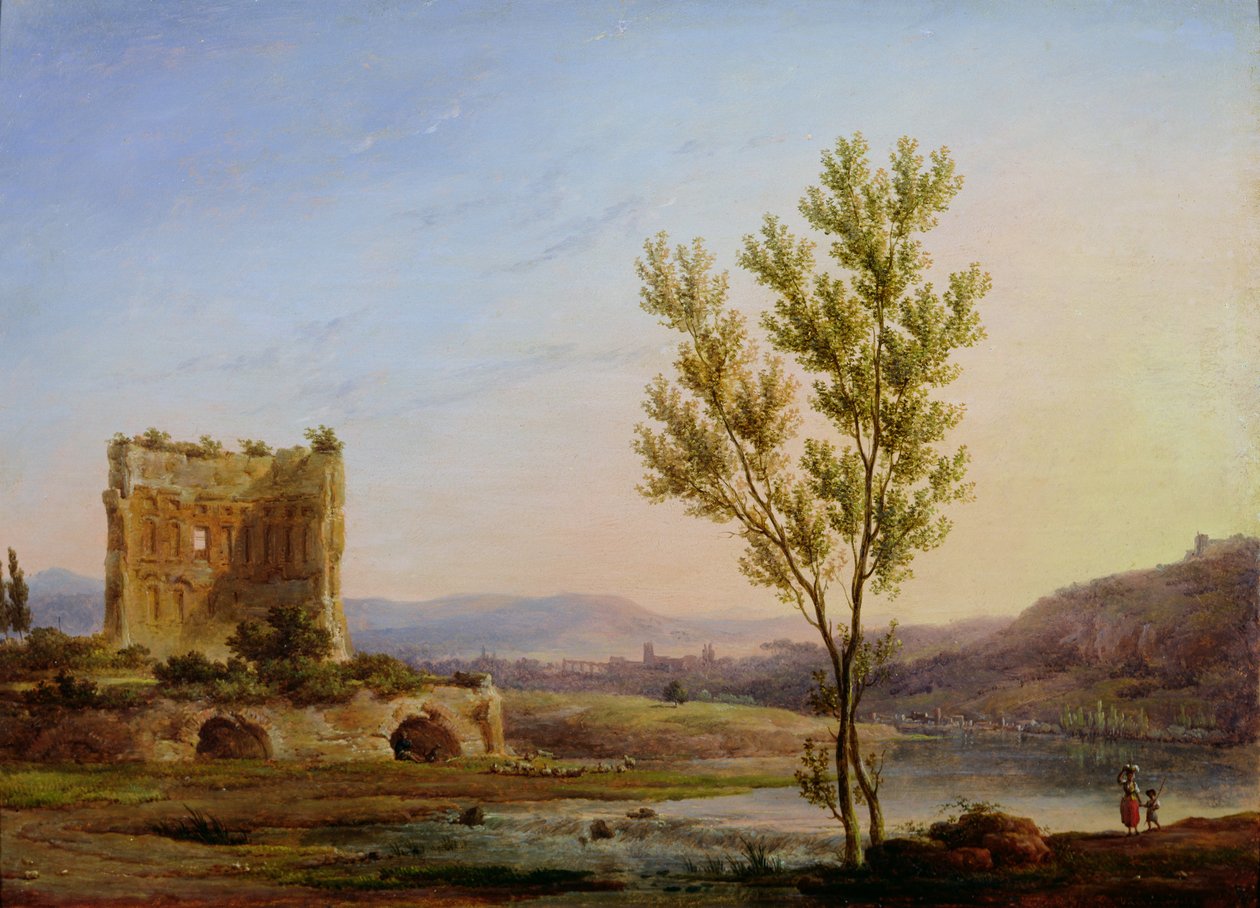 Pohled na předměstí Říma od Pierre Henri de Valenciennes