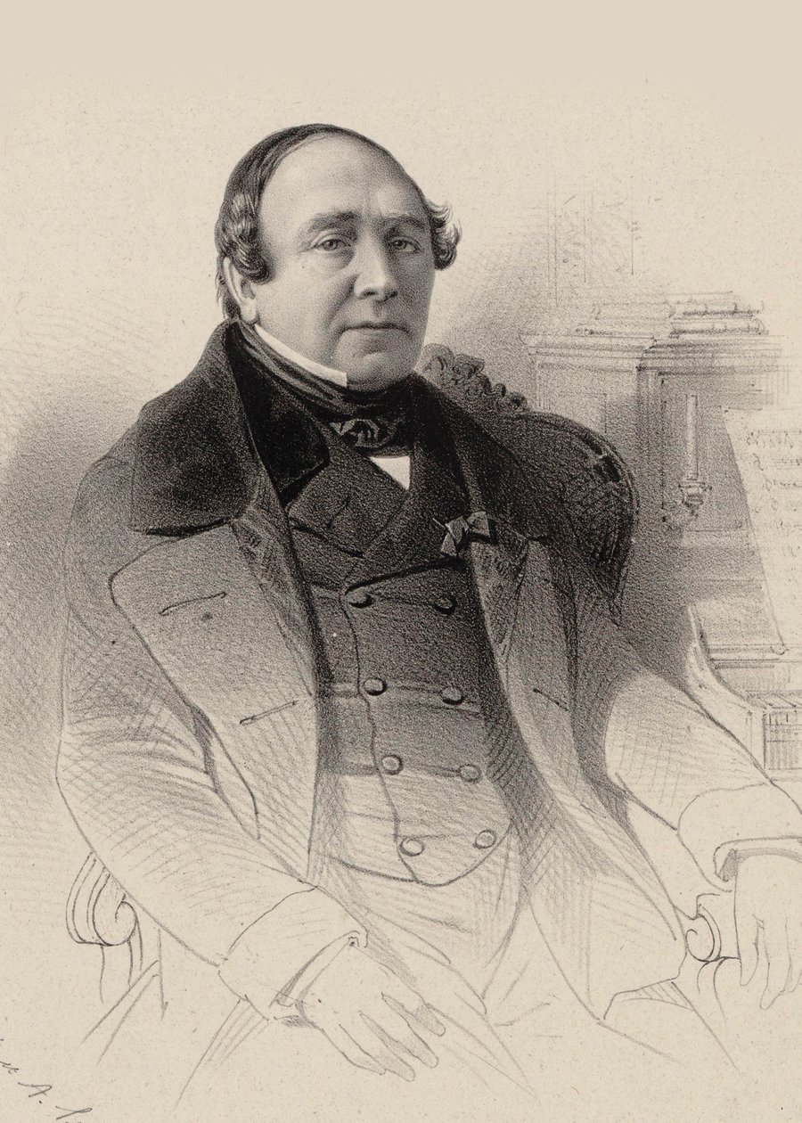 Portrét operního pěvce Louise Antoine Eléonore Ponchard 1787-1866, 1850. od Pierre Hippolyte Aumont