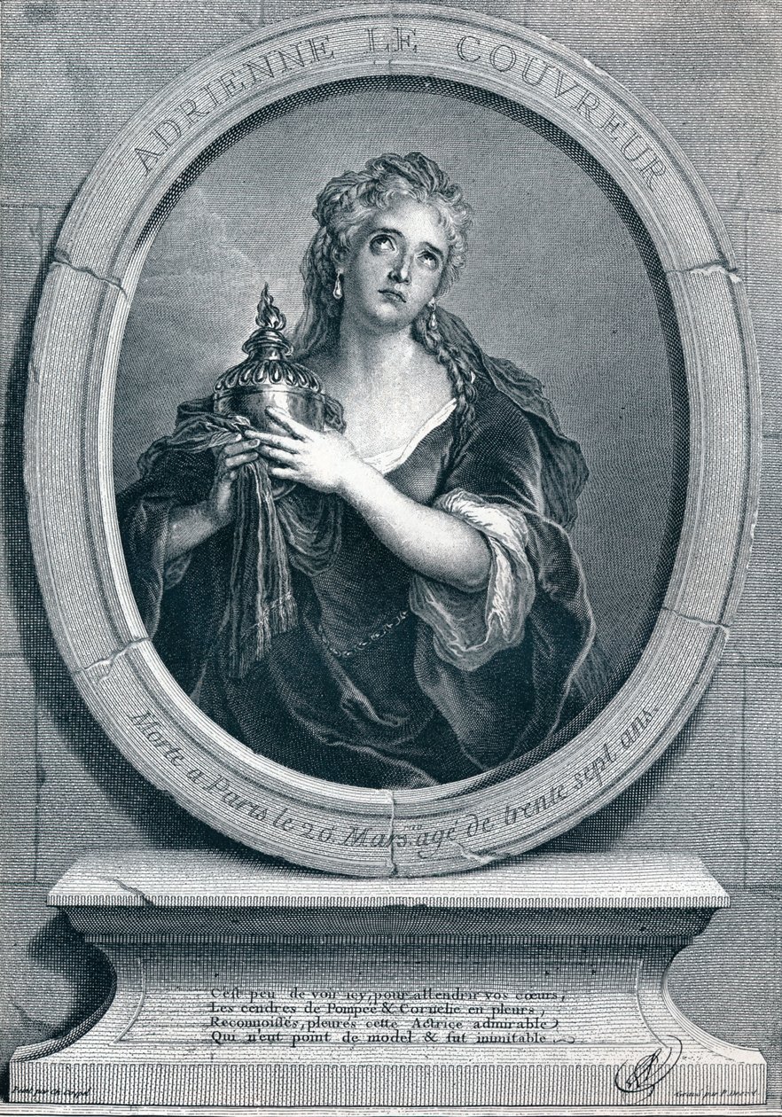 Adrienne Lecouvreur 1692-1730 jako Cornelia, 1903 od Pierre Imbert Drevet