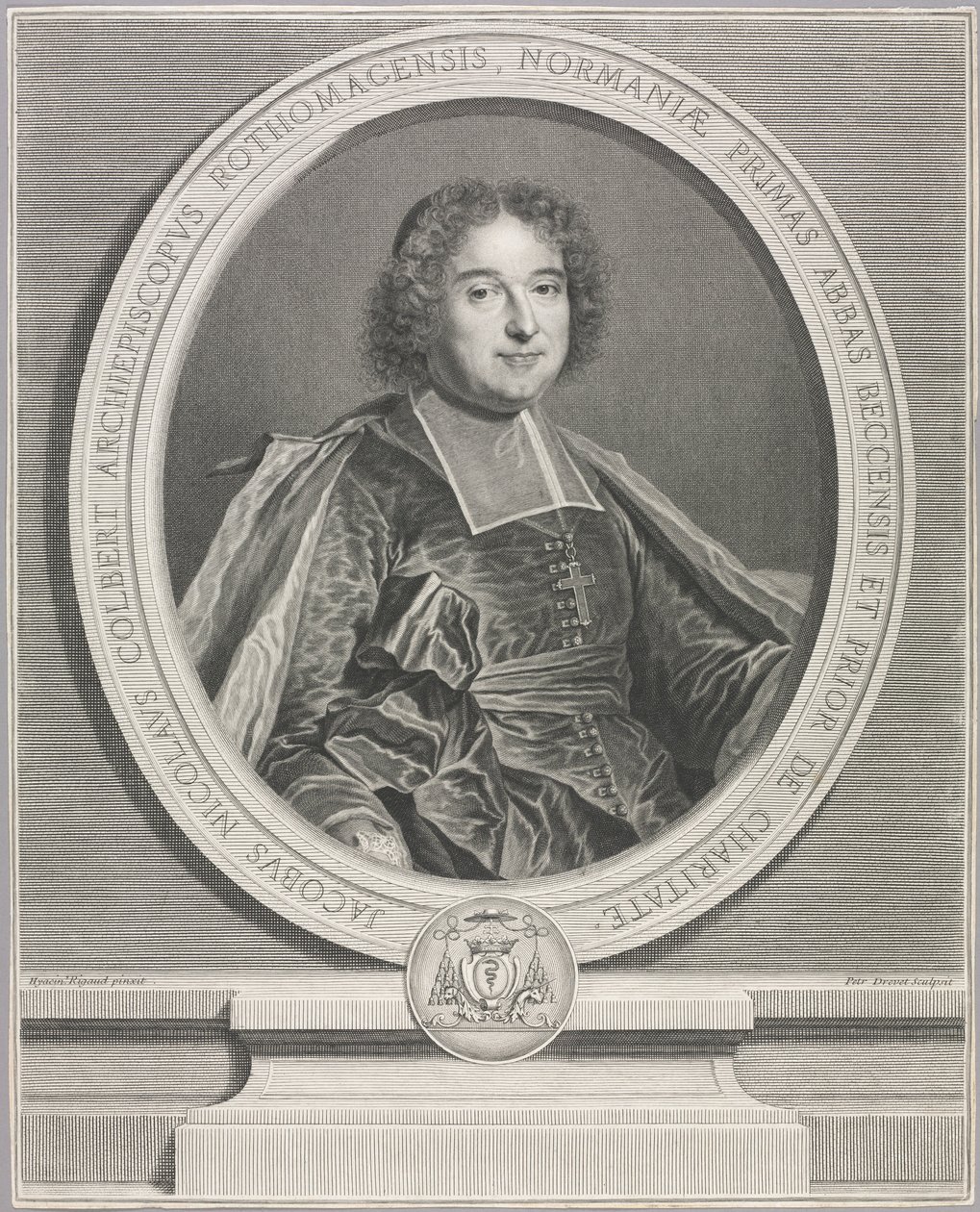 Jacques Nicolas Colbert. od Pierre Imbert Drevet