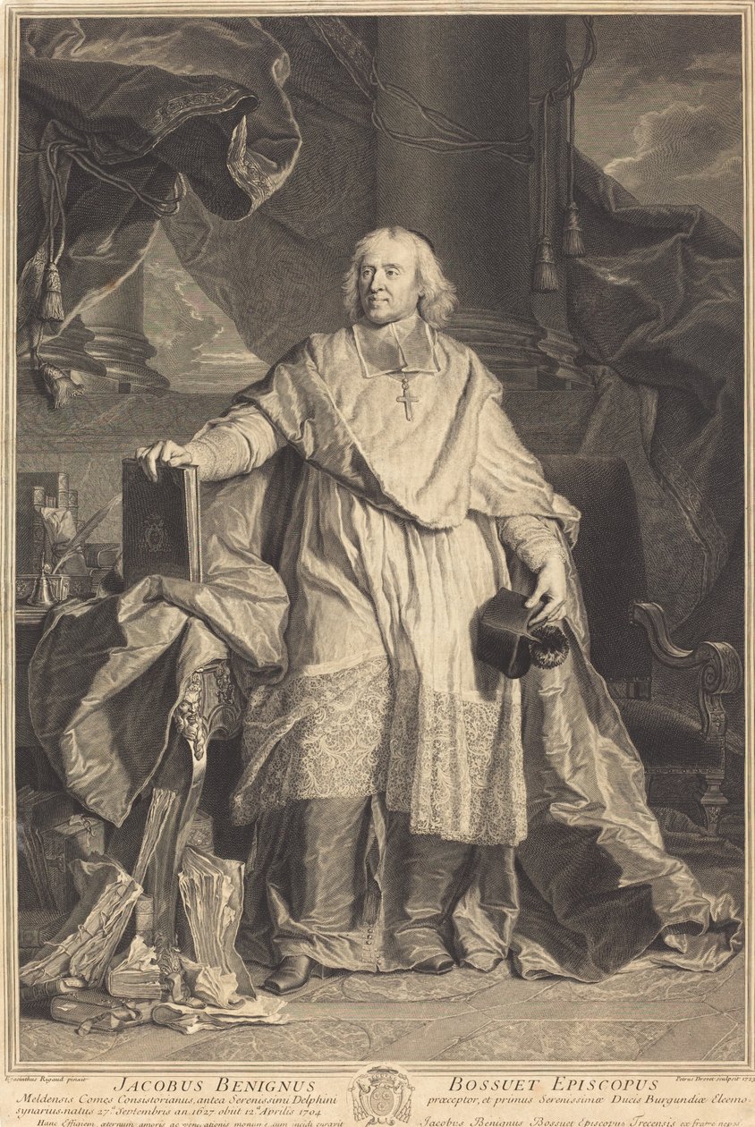 Jacques-Benigne Bossuet od Pierre Imbert Drevet after Hyacinthe Rigaud