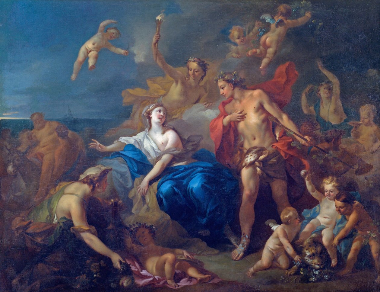 Manželství Bakcha a Ariadny od Pierre Jacques Cazes