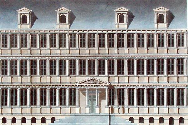 Radnice v Gentu, z „Výběr z nejvýznačnějších památek, budov a domů Nizozemského království“ od Pierra Jacquese Goetghebuera, vydané 1827 (akvatinta) od Pierre Jacques Goetghebuer