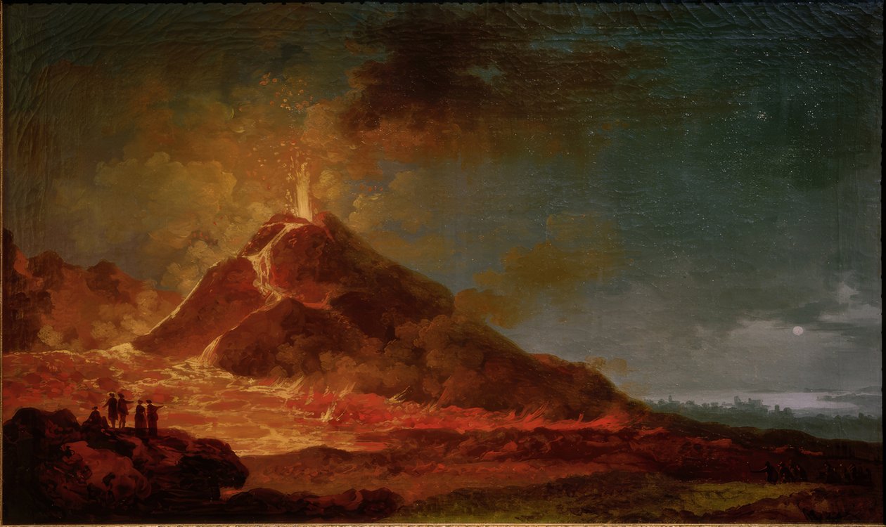 Erupce Vesuvu 14. května 1771 od Pierre Jacques Volaire