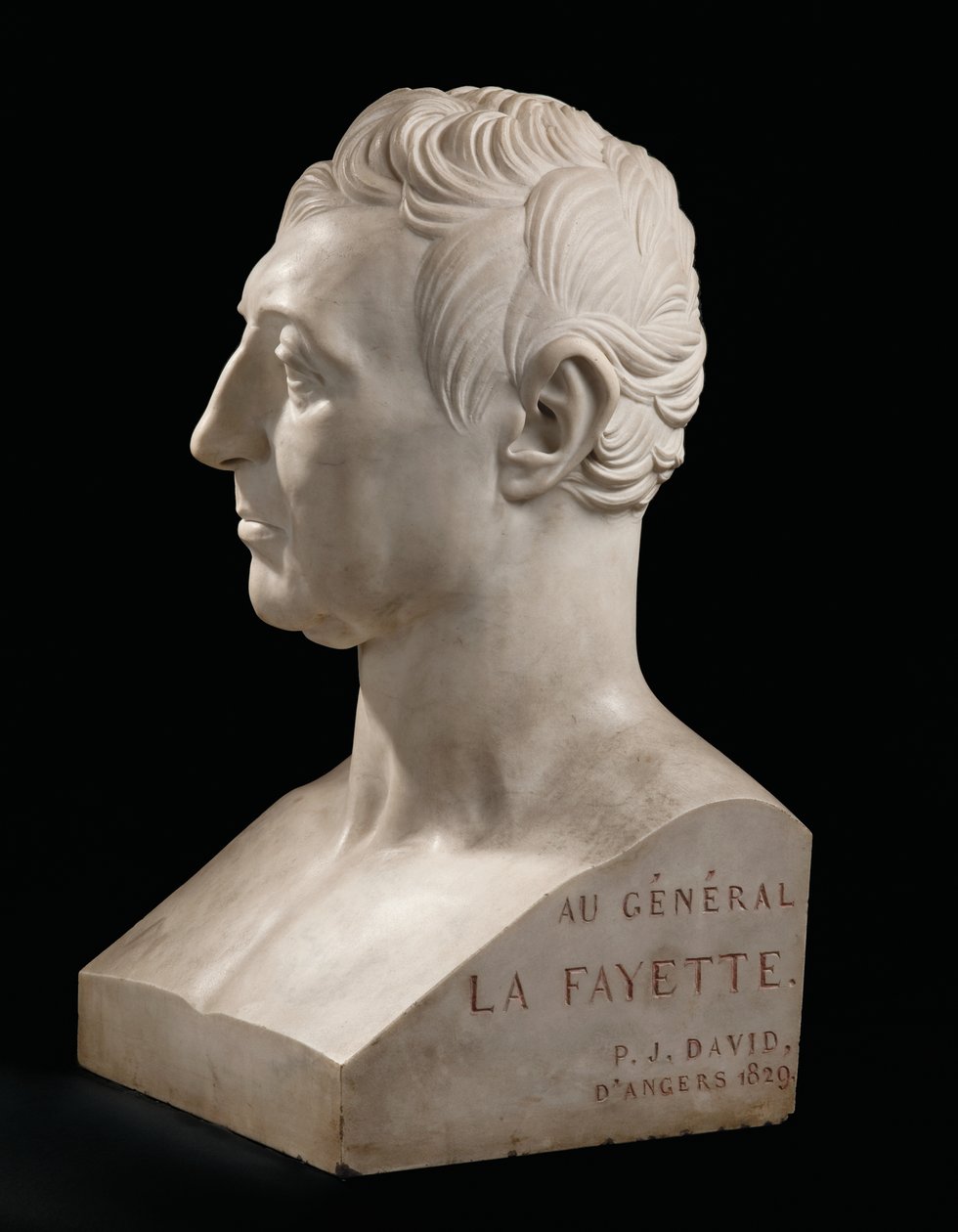Busta Marie-Joseph-Gilbert du Motier, markýze de La Fayette od Pierre Jean David dAngers