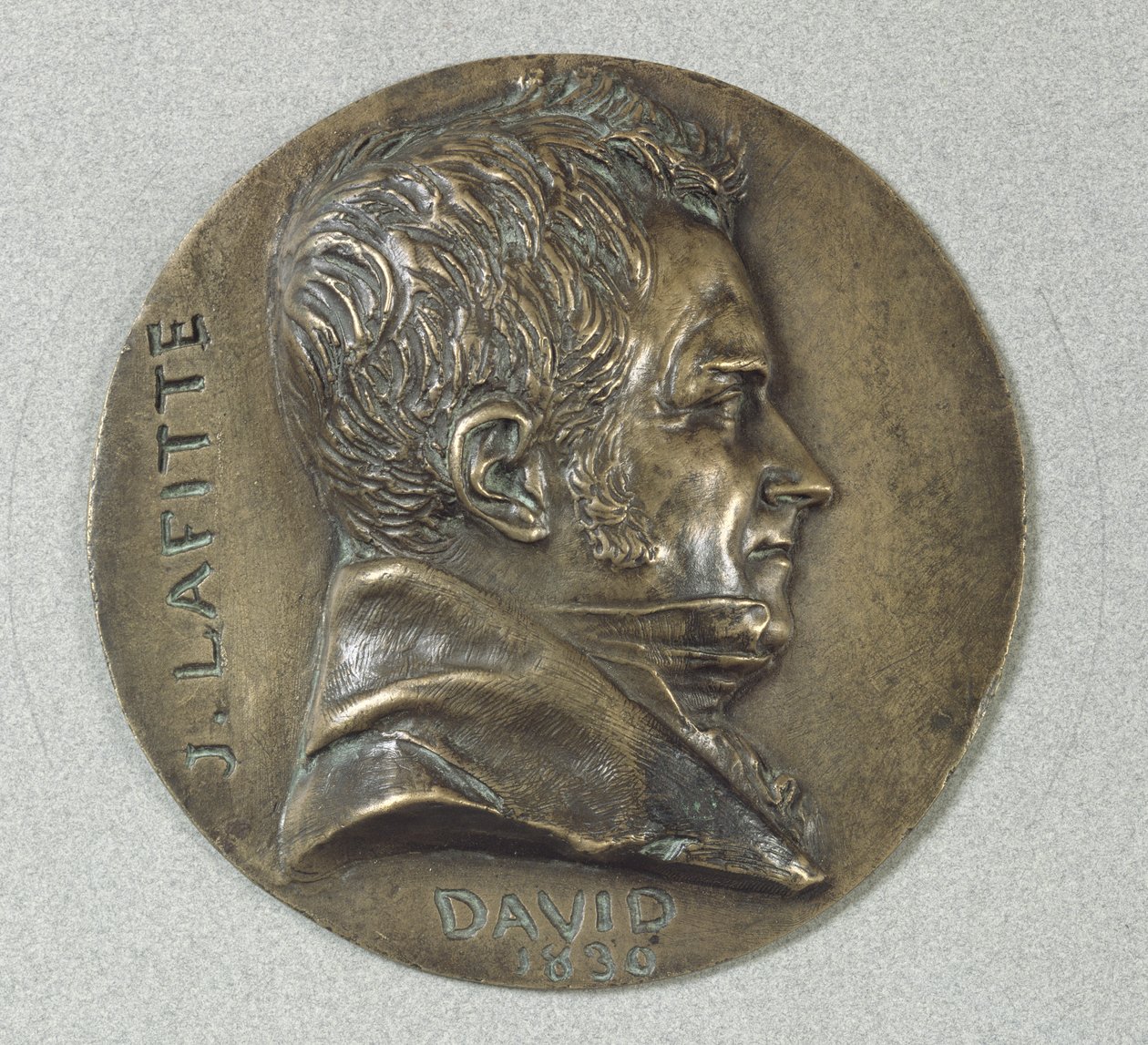 Medailon s portrétem Jacques Lafitte (1767-1844) 1830 (kov) od Pierre Jean David d