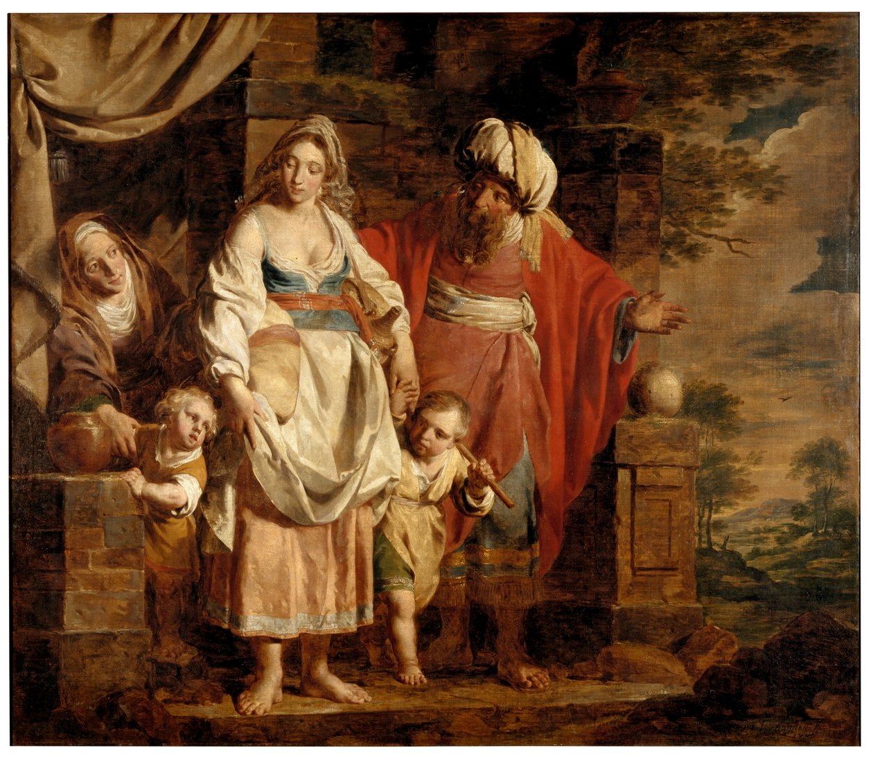 Příběh Abrahama (olej na desce) od Pierre Joseph Verhaghen