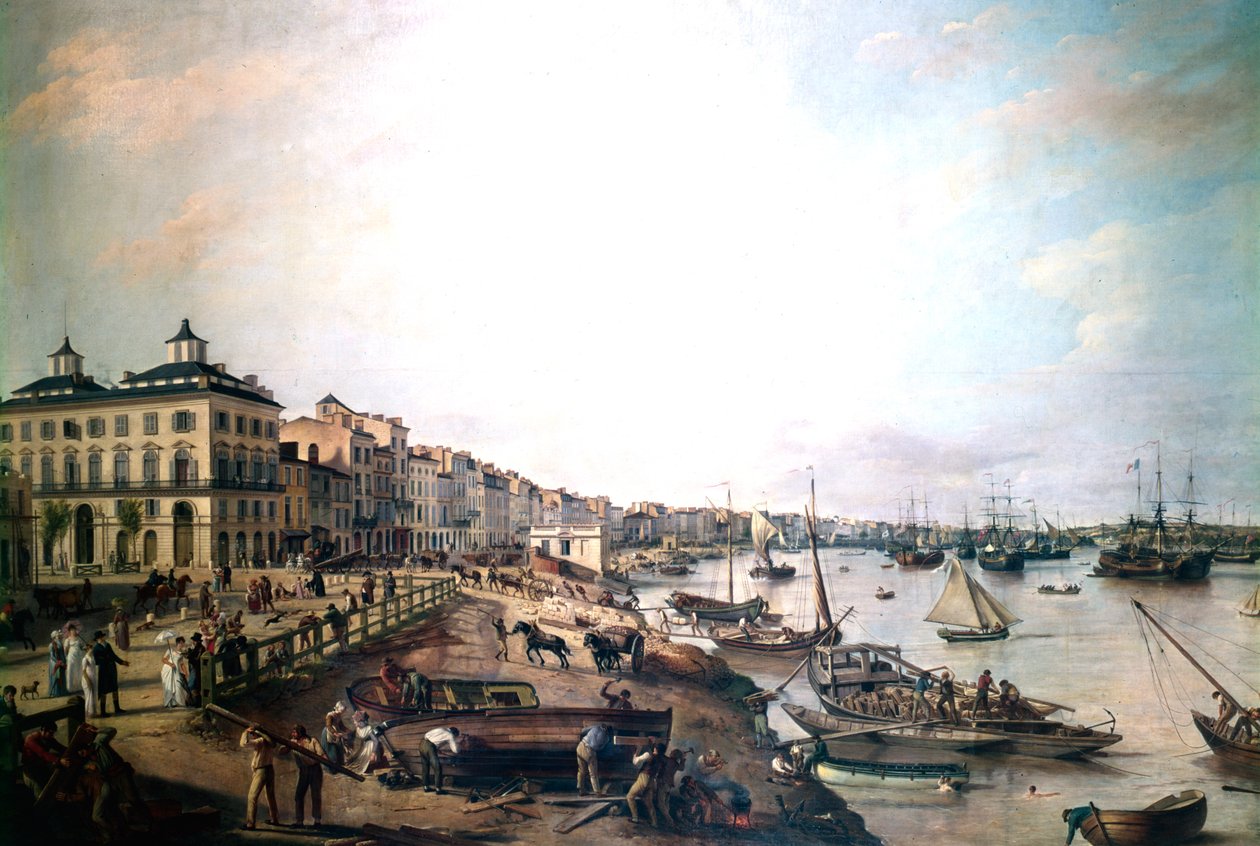 Přístav Bordeaux, Francie, 1804 od Pierre Lacour the Elder