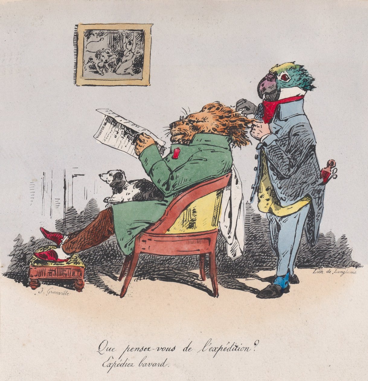 Co si myslíte o expedici z Metamorphoses of the Day, 1829? od Pierre Langlumé