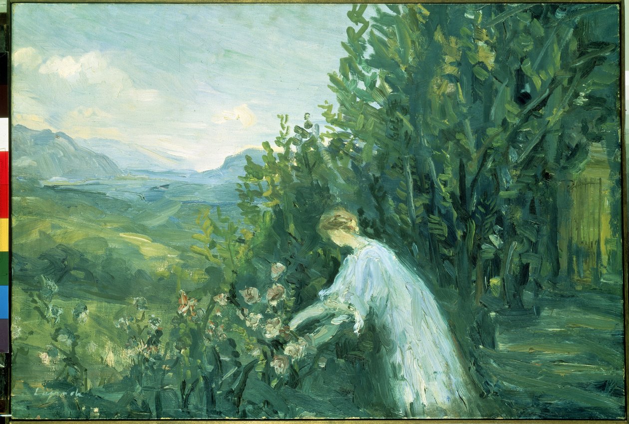 Žena v zahradě (Lady in the Garden). Obraz Pierra Laprada (1875-1931) od Pierre Laprade