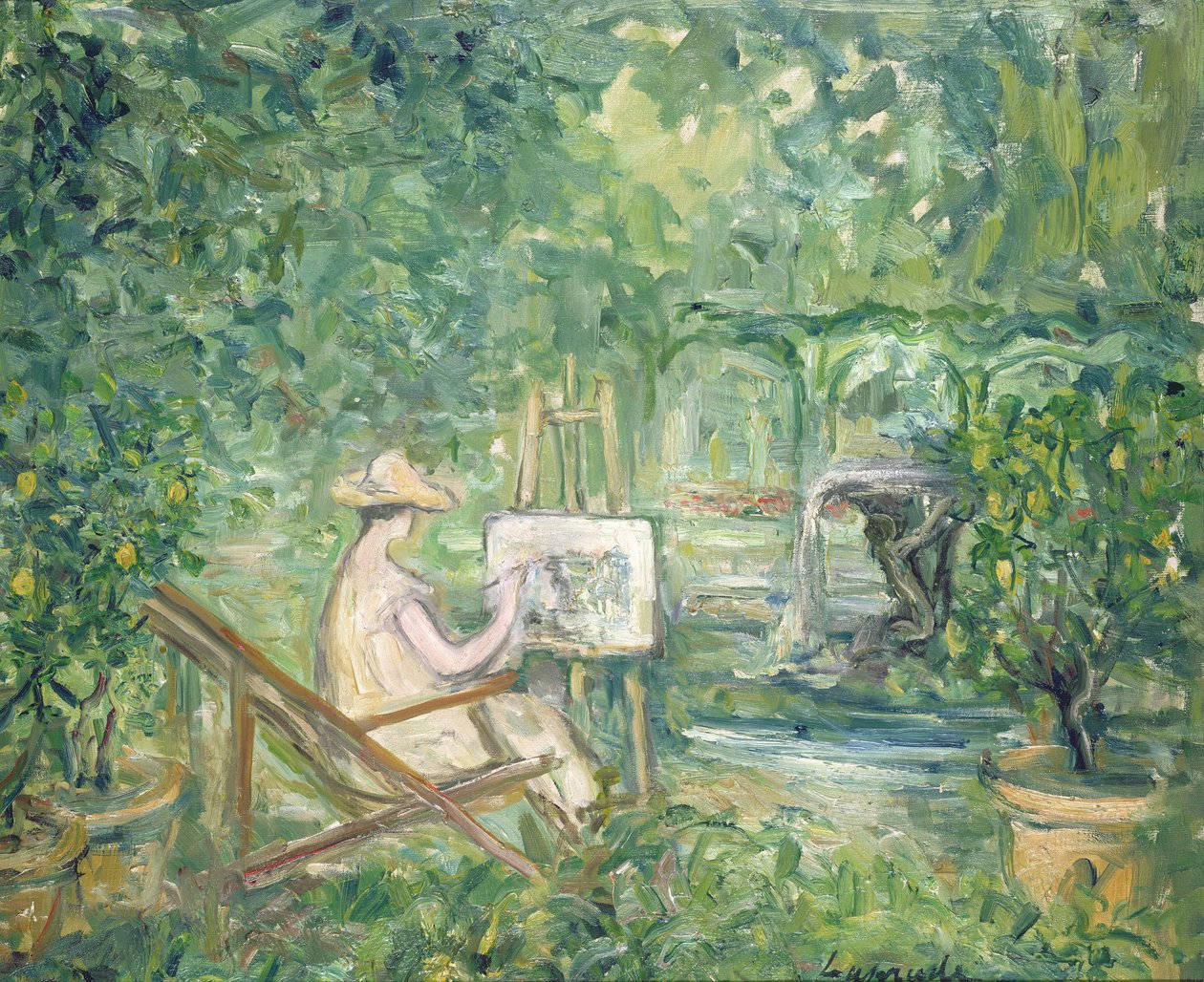 Žena malující v krajině, 1900-10 od Pierre Laprade