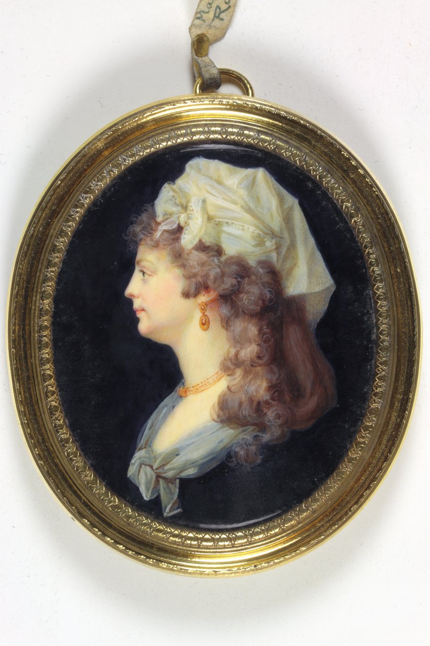 Dáma jménem Marie-Jeanne Phillipon, Madame Roland (smalt) od Pierre Louis Bouvier