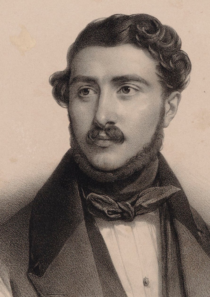 Portrét skladatele Théodora Labarrea 1805-1870. od Pierre Louis Henri Grevedon