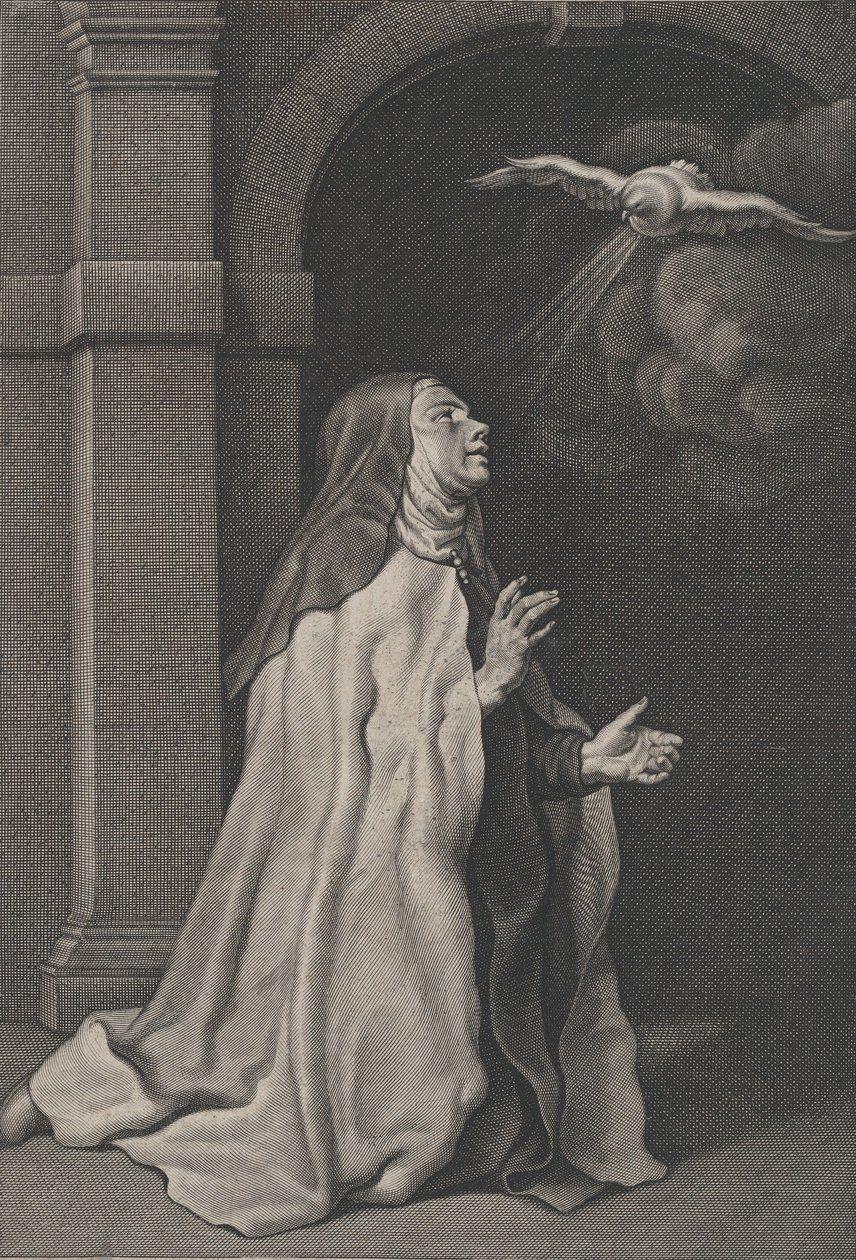 Vidění holubice svaté Terezy z Avily, ca. 1650. od Pierre Louis van Schuppen