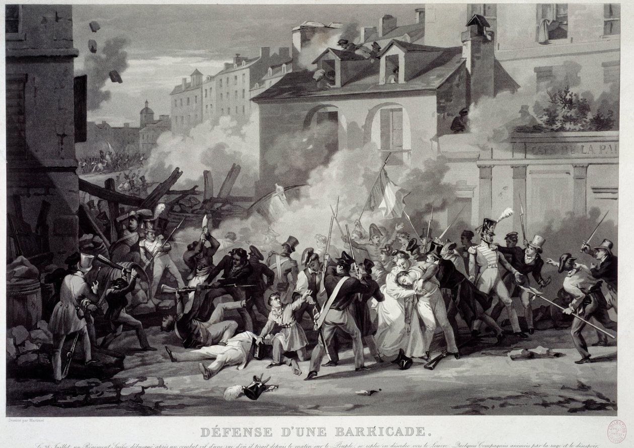 Obrana barikády během červencové revoluce (29 od Pierre Martinet