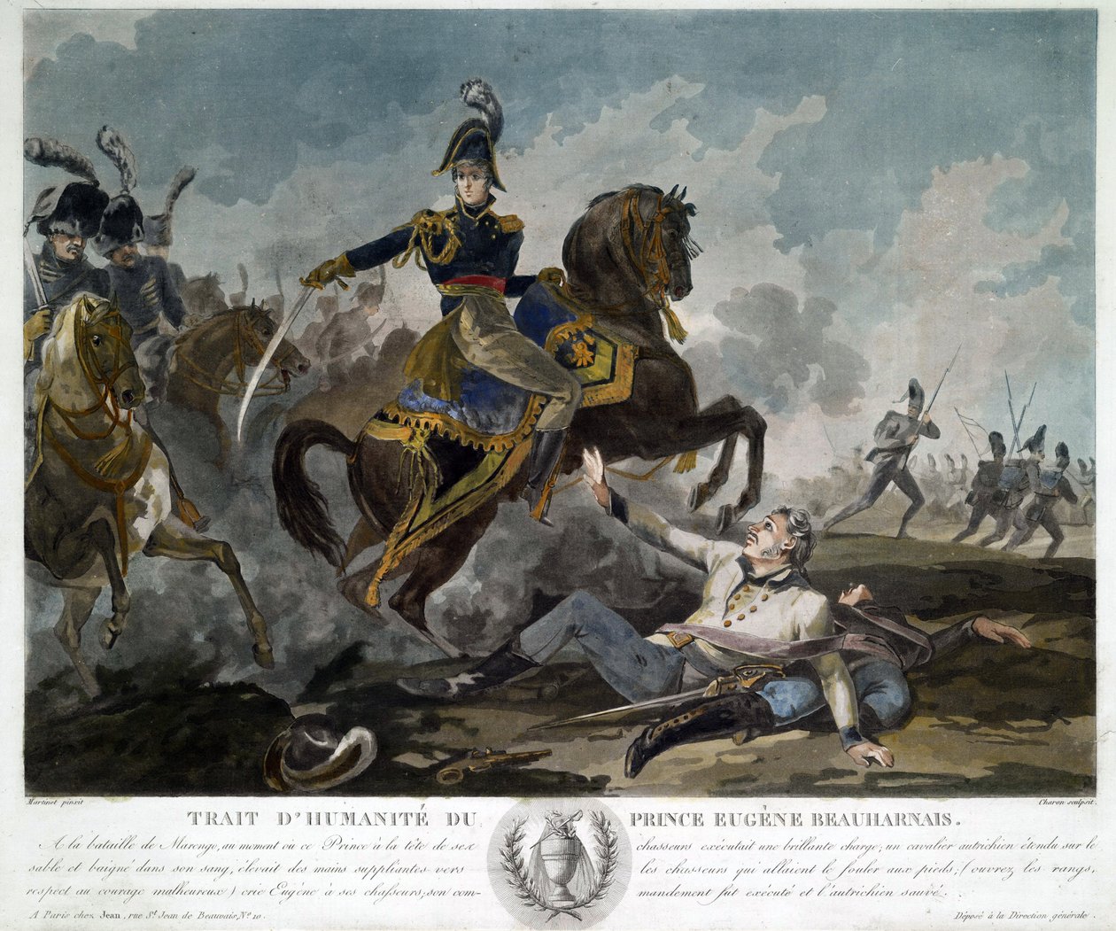 Kontinence Eugena de Beauharnais (1781-1824) - Martinet, Pierre (1781-?) - cca 1814 - Akvatinta - 34,8x42 - Soukromá sbírka od Pierre Martinet
