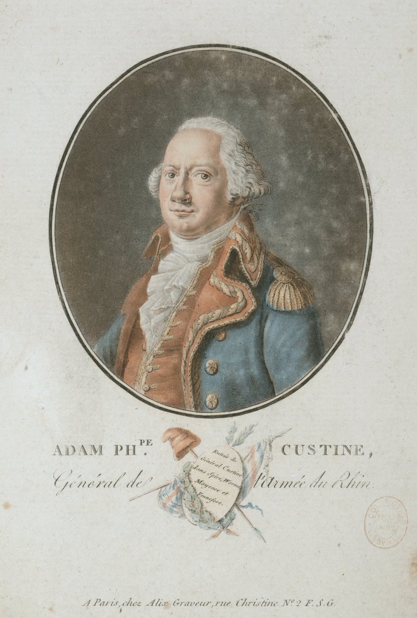 Hrabě Adam Philippe de Custine 1740-1793, 1793. od Pierre Michel Alix