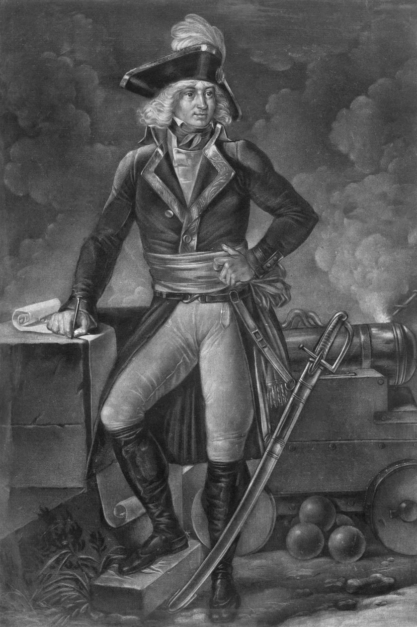 Generál Charles Pichegru (1761-1804) - Celovečerní portrét Charlese Pichegru (1761-1804), vrchního generála armád Severu, Sambre a Meuse, Rýna a Mosely” rytina Pierra Michela Alixe (1762- 1817), Alexandre Evariste FRAGONARD (1780-185) od Pierre Michel Alix