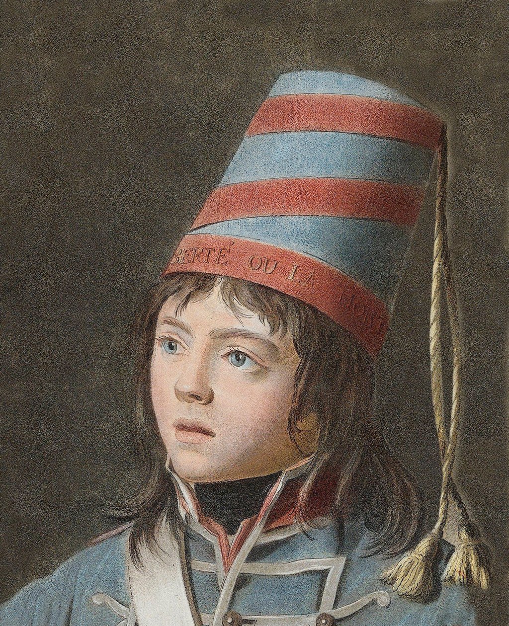 Joseph Bara (1779-1793) - Joseph Bara nebo Barra (1780-1793) je hrdinské dítě Francouzské revoluce, které bojovalo ve Vendee za republiku. Rytina Pierre Michel Alix (1762-1817) od Pierre Michel Alix