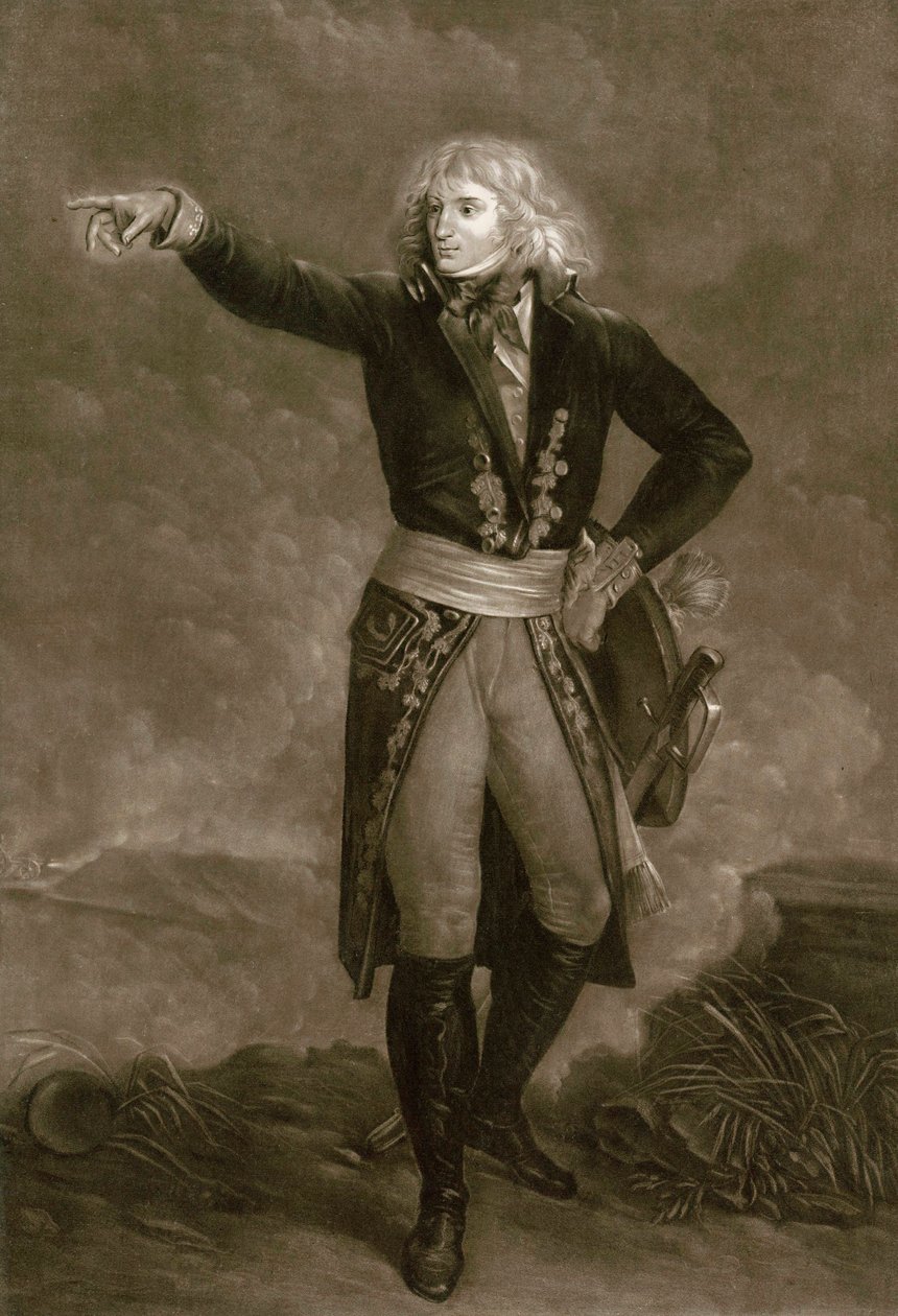 Napoleon Bonaparte jako vrchní generál italské armády (1796-1797) - rytina Pierre Michel (Pierre-Michel) Alix (1762-1817) od Pierre Michel Alix