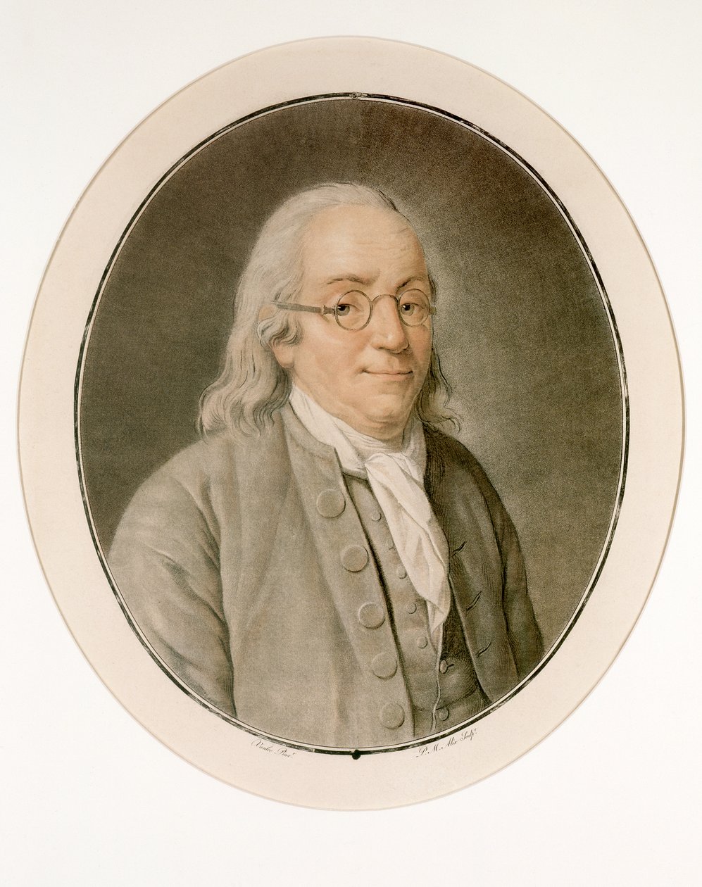 Portrét Benjamina Franklina ve filmu Brýle od Pierre Michel Alix