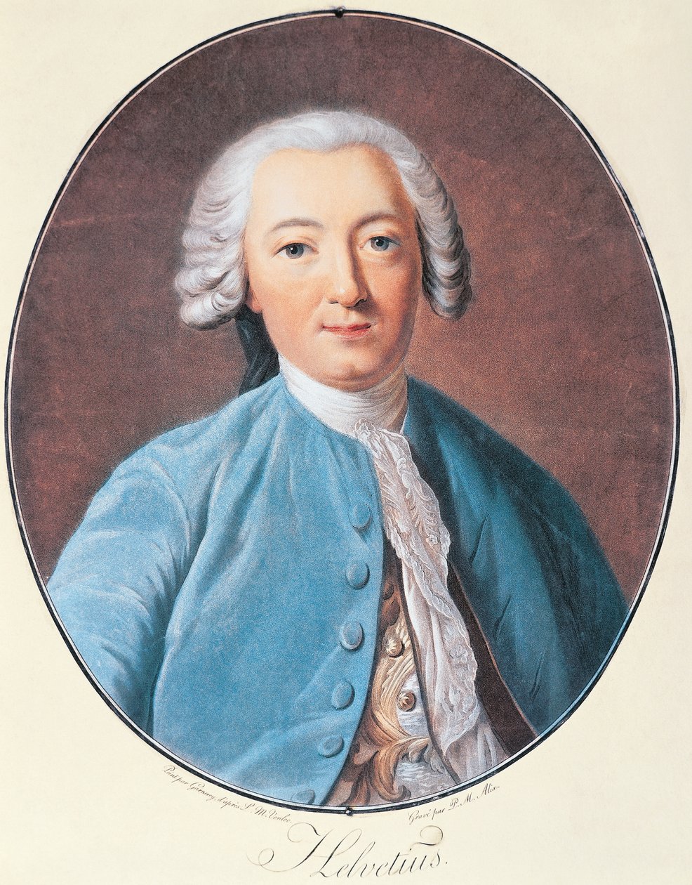 Portrét Clauda Adriena Helvécia od Pierre Michel Alix
