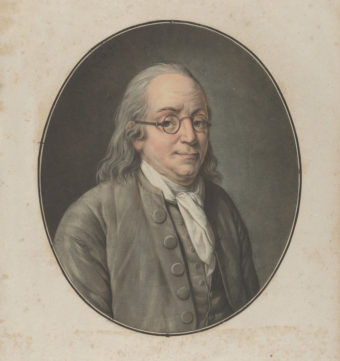 Portrét Franklina, po Vanloo, ca. 1795. od Pierre Michel Alix