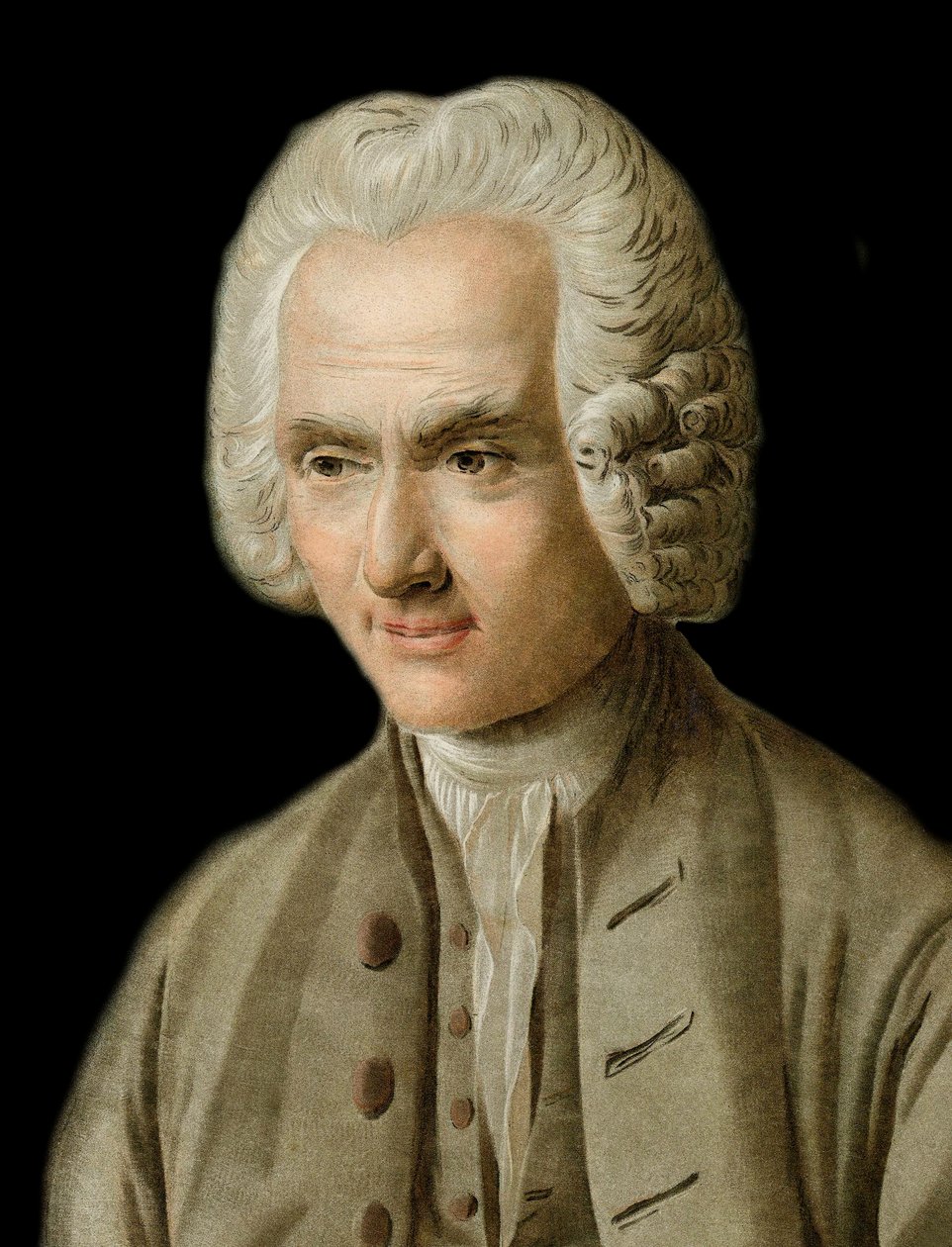Portrét Jean-Jacquese Rousseaua - Portrét Jeana Jacquese Rousseaua (1712-1778) vyryl Pierre Michel Alix od Pierre Michel Alix