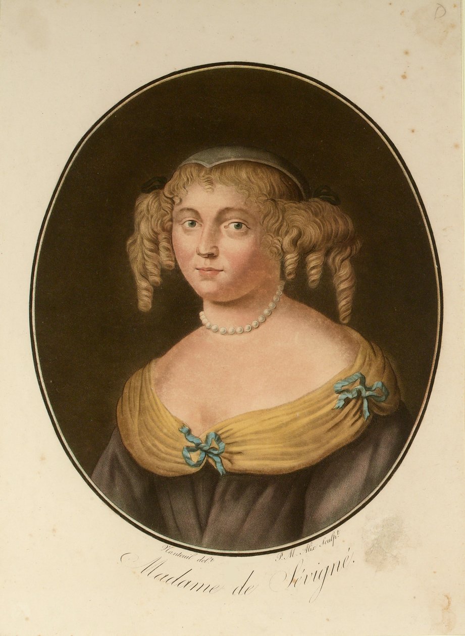 Portrét Marie de Rabutin-Chantal, markýza de Sévigné 1626-1696, 1797. od Pierre Michel Alix