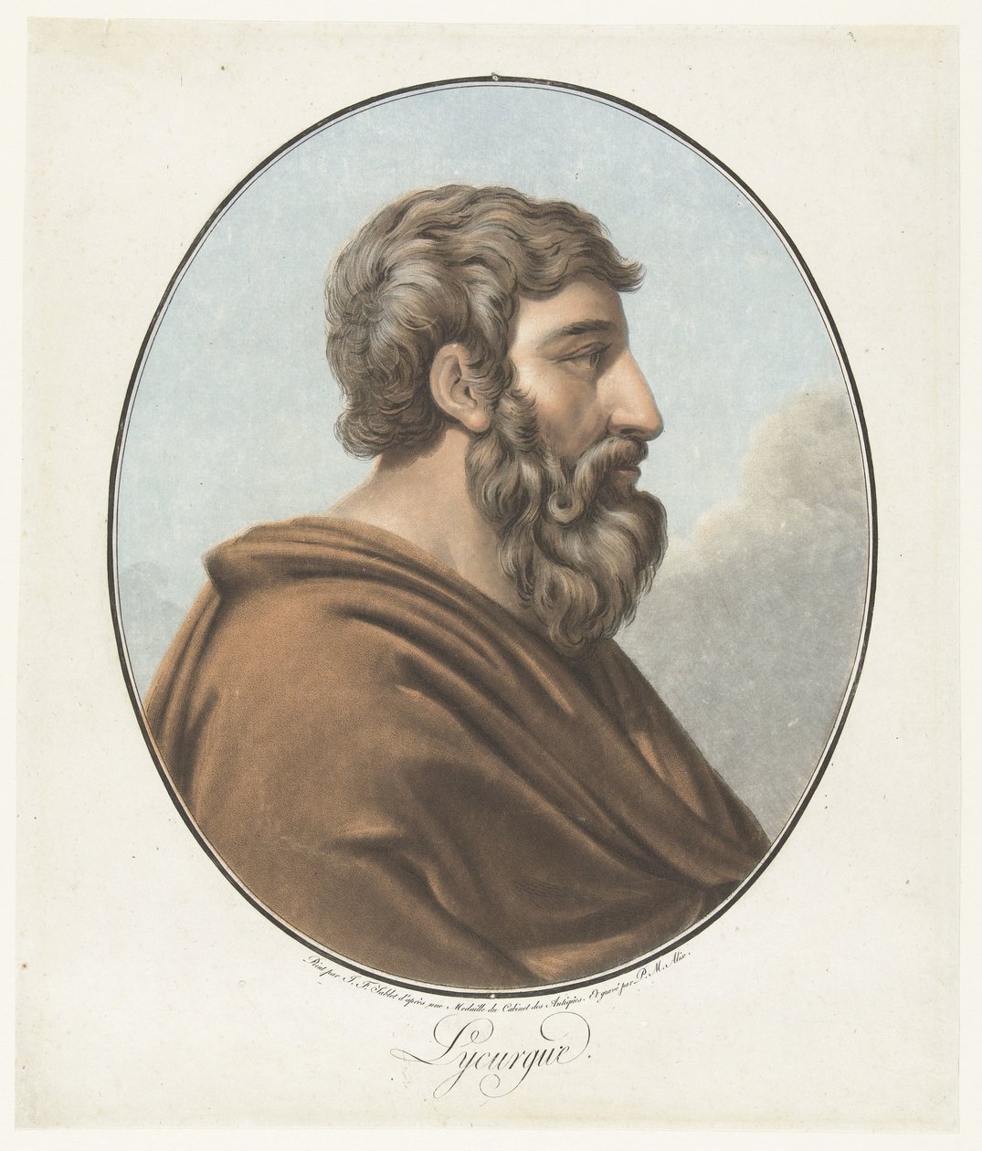 Portrét Lycurgus Lycurgus (název na objektu) Collection of Great Men (název série) od Pierre Michel Alix