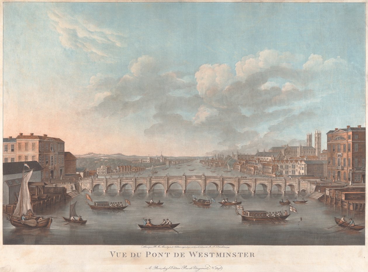 Pohled na Westminsterský most od Pierre Michel Alix