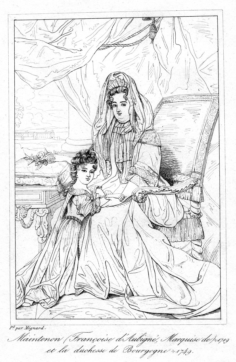 Françoise dAubigné a vévodkyně z Bourgogne. od Pierre Mignard