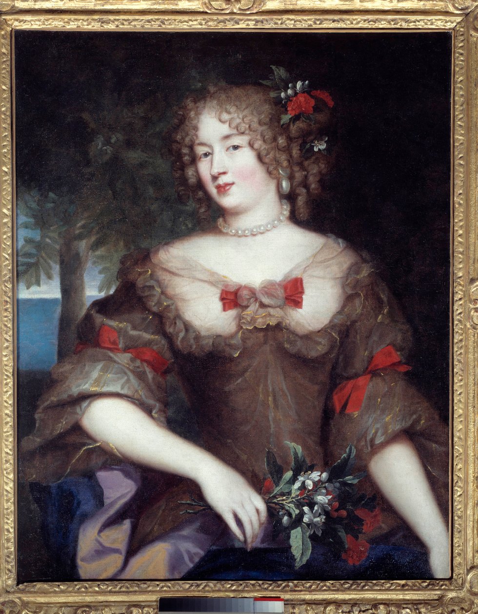 Madame de Sevigne: portrét Francoise Marguerite de Sevigne, hraběnky z Grignanu (1648-1705), dcery Marie de Rabutin-Chantal, markýze ze Sevigne (1626-1696). Obraz Pierra Mignarda (1612-1695) od Pierre Mignard