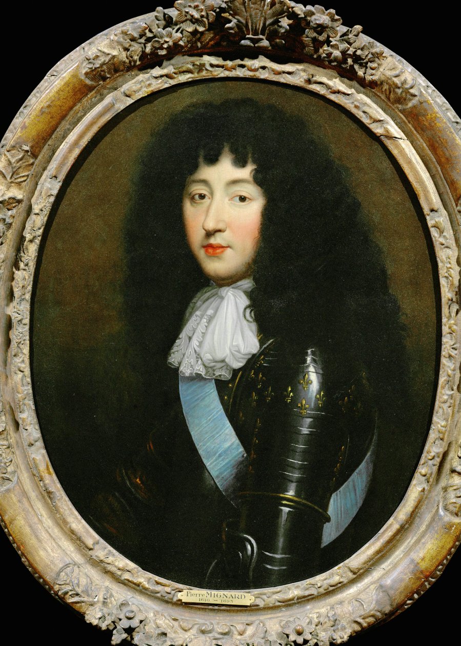 Filip, vévoda orleánský, zvaný Monsieur, bratr Ludvíka XIV., ženatý s palatinskou Lieselotte von der Pfalz... (malba na plátně) od Pierre Mignard