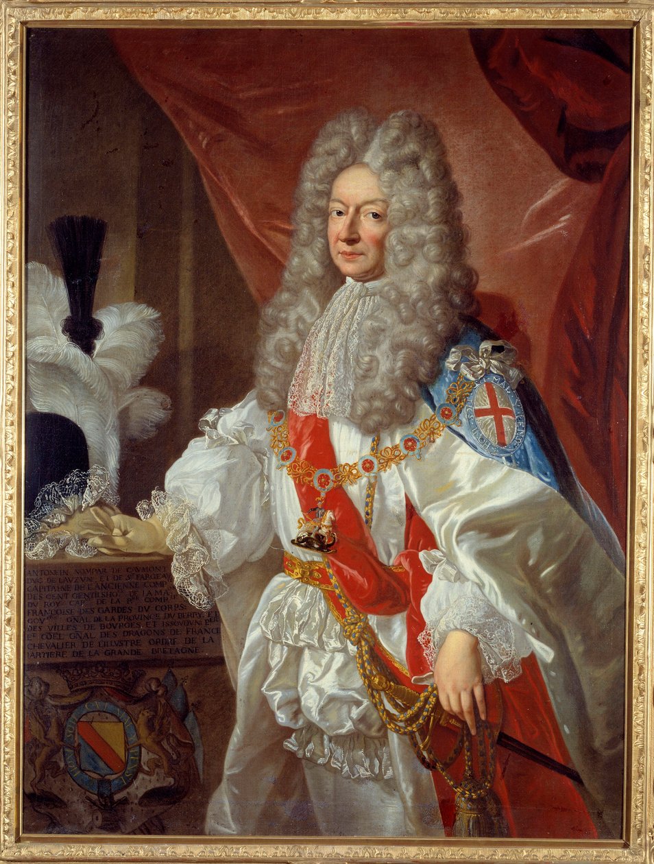 Portrét Antonina Nompar de Caumont, vévoda z Lauzun (1633-1723) marechal z Francie a manželka Grande Mademoiselle, vévodkyně z Montpensier Obraz od Pierra Mignarda (1612-1695) La Rochelle 17. století, musee des Beaux Arts - Portrét Antonína od Pierre Mignard
