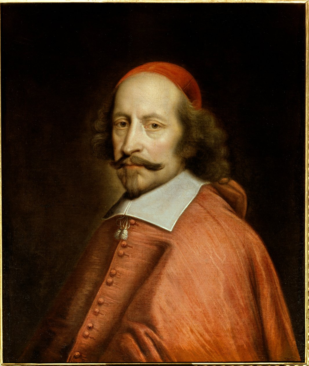 Portrét kardinála Julese Mazarina (1602-1661) (Giulio Raimondo Mazzarino nebo Mazarino), Obraz Pierra Mignarda (1612-1695) 1661 Sun. 0,65x0,55 m Chantilly, musee conde - Portrét kardinála Julese Mazarina (1602-1661) (Giulio Raimondo Mazzarino nebo Mazar od Pierre Mignard