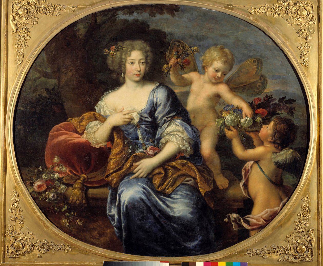 Portrét Francoise Athenais (Francoise-Athenais) od Rochechouarta Mortemarta, markýze de Montespan (nebo paní de Montespan) (1640-1707) Obraz Pierra Mignarda (1612-1695) 17. stol. Bourges. Berry Museum od Pierre Mignard